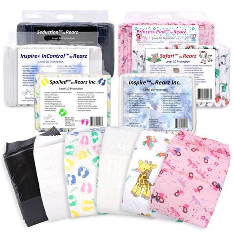 rearz sample pack of 12 diapers safari seduction black princess pink more in 2019 how