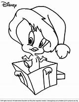 Christmas Disney Coloring Tweety Bird Pages Characters Cartoon Drawing Merry Color Print Drawings Looney Printable Character Tunes Cute Gangster Draw sketch template