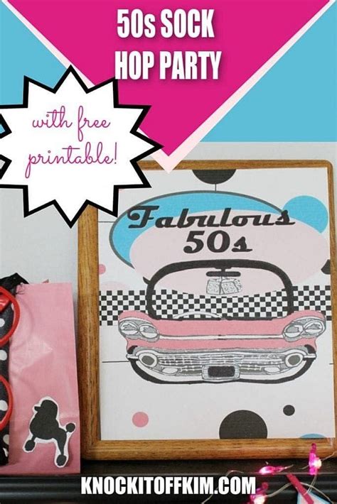 birthday party ideas for hosting an inexpensive 50s sock hop themed