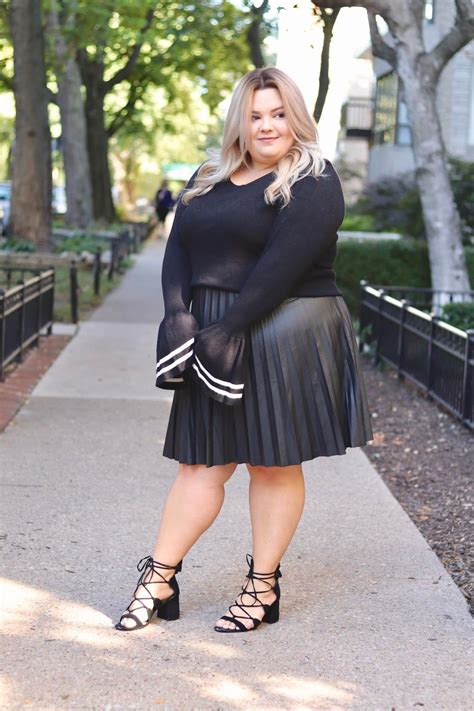plus size faux leather pleated skirt plus size leather skirt outfit