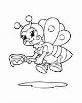 Abelha Abelhas Lebah Mewarnai Colher Bumblebee Pintar Spoon Pintarmewarnai Colornimbus Tudodesenhos Animais Educação Tk Anak sketch template
