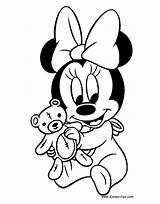 Minnie Baby Mouse Coloring Mickey Pages Printable Drawing Mini Disney Friends Characters Para Babies Colouring Cartoon Color Sheets Dessin Colorir sketch template