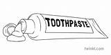 Toothpaste Twinkl Illustration sketch template