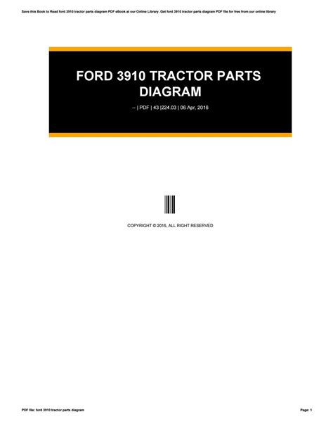 ford  tractor parts diagram  bunianaikonsa issuu