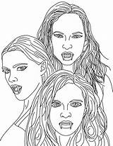 Pages Vampires Coloring Vampire Real Adult Printable Girls Cute Template Sheets Scary Books Choose Board sketch template