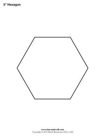 hexagon template   tims printables hexagon printable