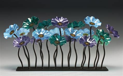 Topaz Glass Flower Garden By Scott Johnson And Shawn Johnson Art Glass
