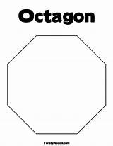 Octagon Coloring Shape Printable Hexagon Worksheets Kindergarten Template Worksheeto Rectangle Stencil Via Printablee sketch template