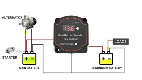design digital display dual battery isolator   sensitive inligent split charge relay