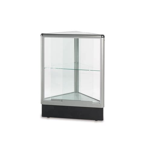 full vision triangle display case full vision glass triangle display