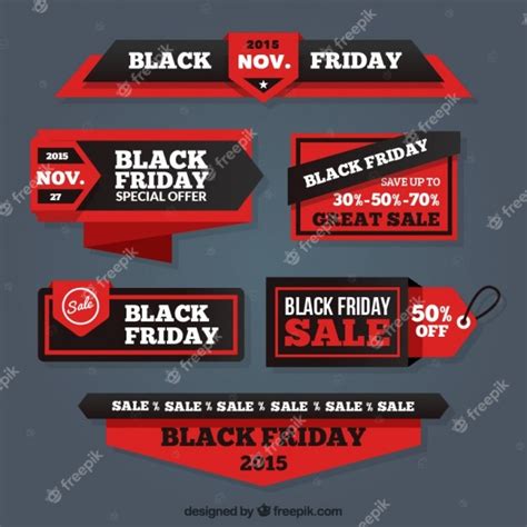 black friday banners pack  vector