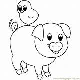 Coloring Pig Pages Pigs Baby Printable Cute Kids Piggy Color Funny Animal Animals Miss Print Colouring Realistic Head Country Getcolorings sketch template