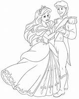 Prince Eric Pages Coloring Ariel Princess Disney Template sketch template
