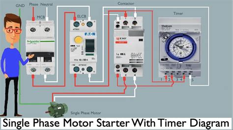 motor control diagram  timer robhosking diagram