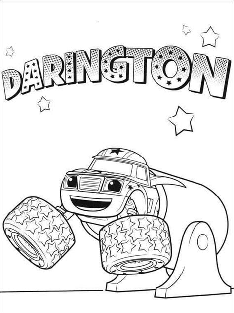 darington blaze   monster machines coloring pages printable