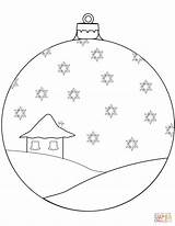Christmas Coloring Ornament Pages Printable Ornaments Decorations Printables Drawing Choose Board sketch template