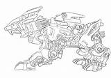 Liger Coloring Zoids Lineart sketch template