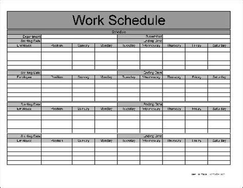 images  printable monthly schedule printable weekly work schedule template printable