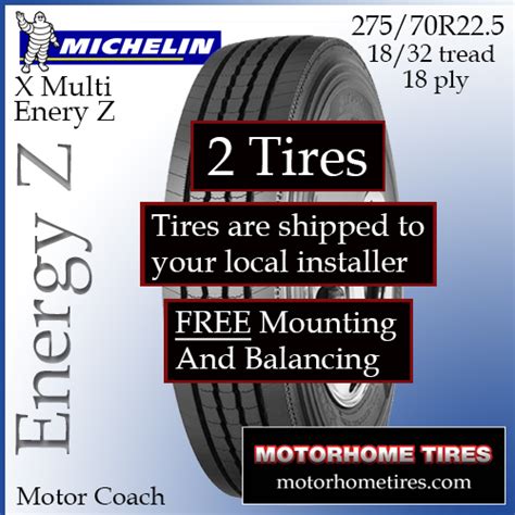 275 70r22 5 Michelin Xmulti Energy Zset Of 2free On Site Mobile