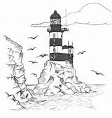 Lighthouses sketch template