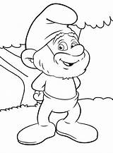 Coloring Smurf Pages Smurfs Papa Cartoons Daddy раскраски Puppy Clipart Gif Colorkid sketch template