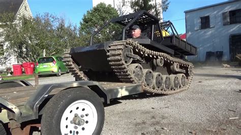 tracked vehicle  removal  homemade tracks youtube