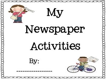 newspaper activities packet   grade  fancy  tpt