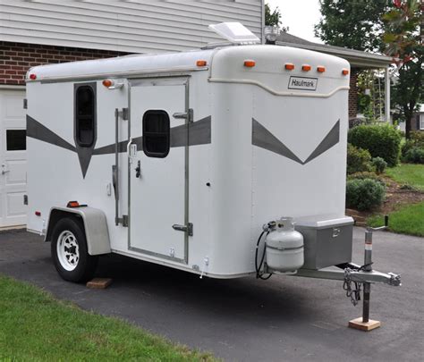 couples enclosed trailer camper conversion    built