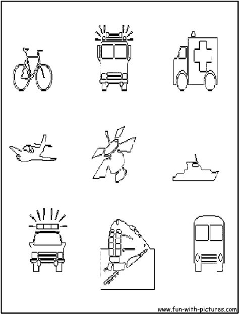 vehicles coloring page