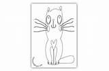 Coloring Kitten Eyed Loving Big Cat Pages sketch template