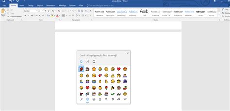 insert emoji  microsoft word documents technical aide