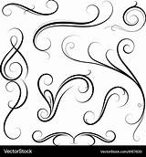 Swirls Calligraphic sketch template