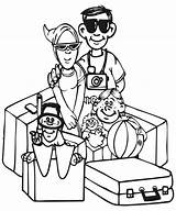 Vacation Family Coloring Pages Drawing Color Joint Drawings Travel Getcolorings Kids Getdrawings Paintingvalley Fun Printable Print sketch template