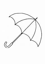 Kleurplaat Paraplu Umbrella sketch template