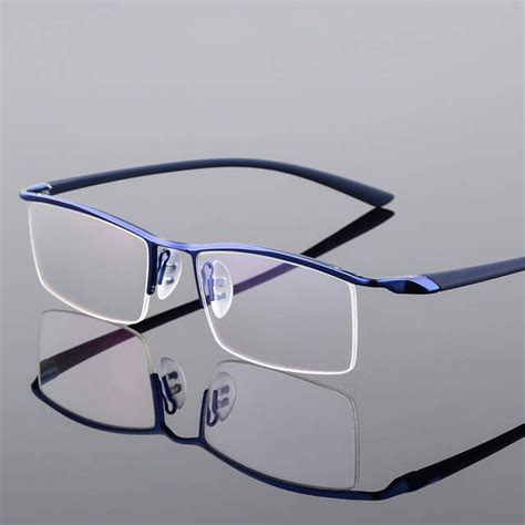 online shop browline half rim metal glasses frame for men
