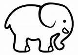Coloring Elephant sketch template