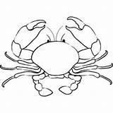 Crab Clipart Outline Coloring Clip Pages Crabs Doodle Cliparts Sea Food Library sketch template