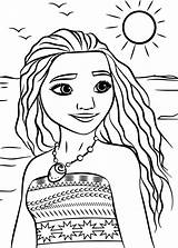 Moana Coloring Pages Disney Princess Wecoloringpage sketch template