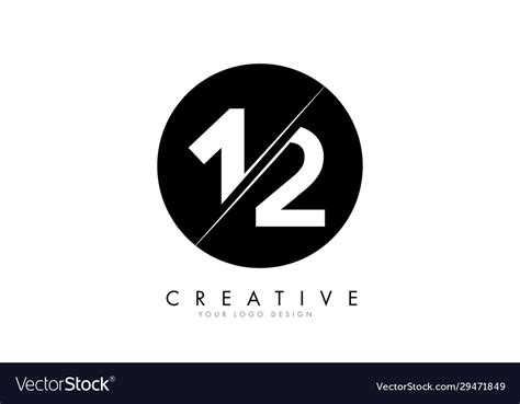 number logo design   creative cut vector image