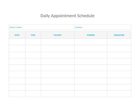 appointment cards template