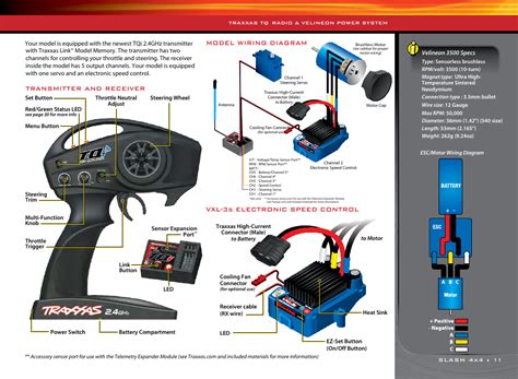 model wiring diagram vxl  electronic speed control transmitter  receiver traxxas