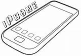 Iphone Coloring Pages Print Iphone5 sketch template