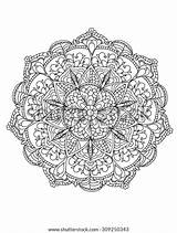 Mandala Coloring Illustration Vector sketch template