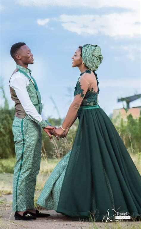 best green shweshwe traditional dresses for wedding