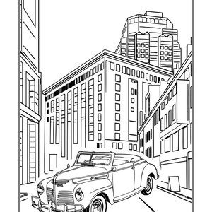 childrens car themed coloring pages etsy