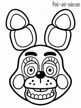 Coloring Pages Color Print Nights Five Freddy Fnaf Freddys sketch template