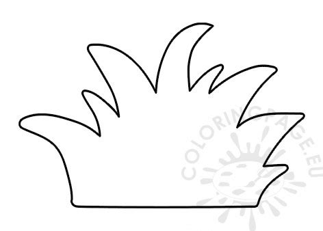 printable grass template coloring page