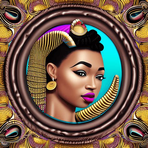 intricately rendered 3d hyper realistic african egyptian cleopatra