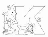 Kangaroo Coloring Pages Kids Printable sketch template