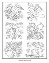 Quilts Coloring Book Zoom Click sketch template